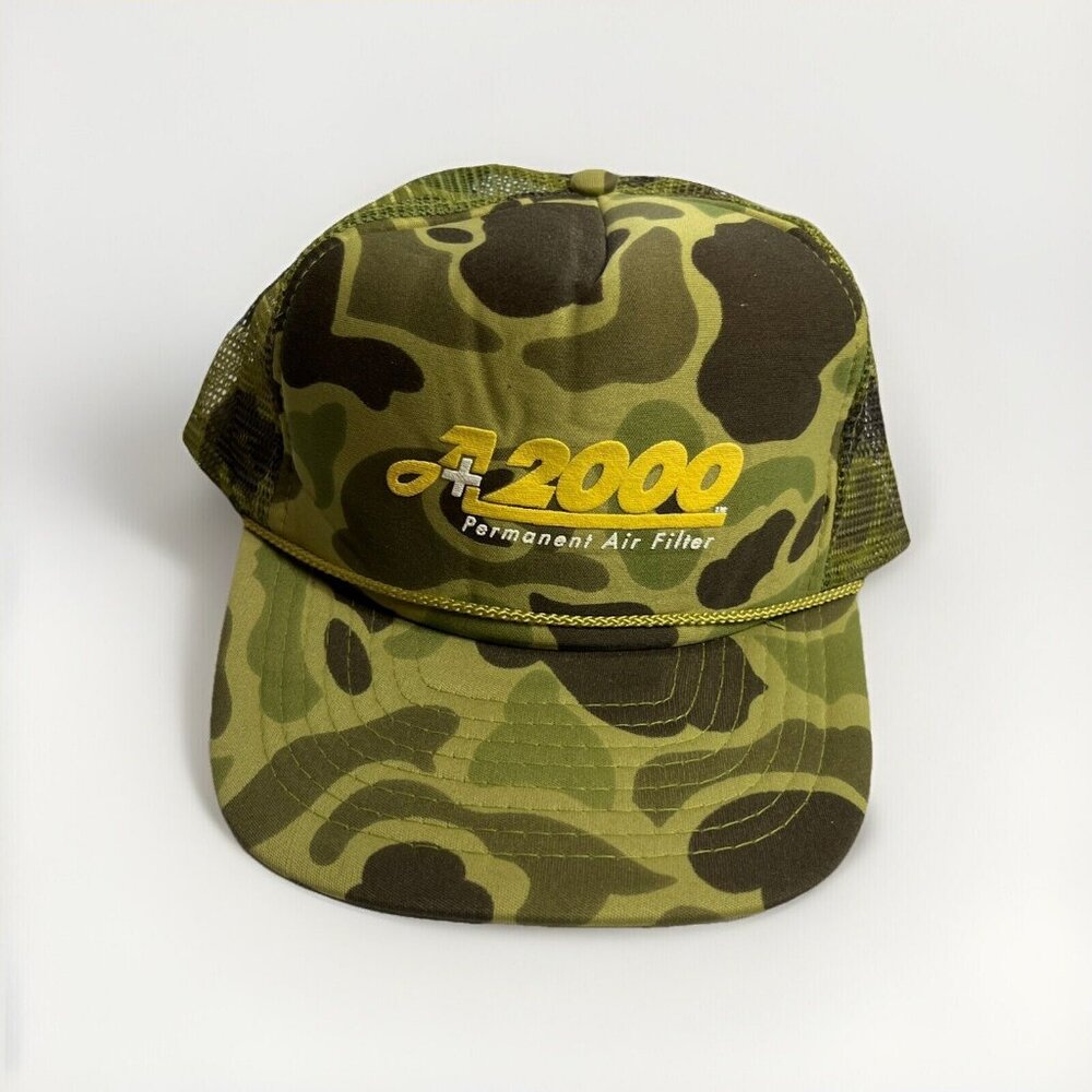 Vintage 80s 90s Duck Camo Trucker Hat