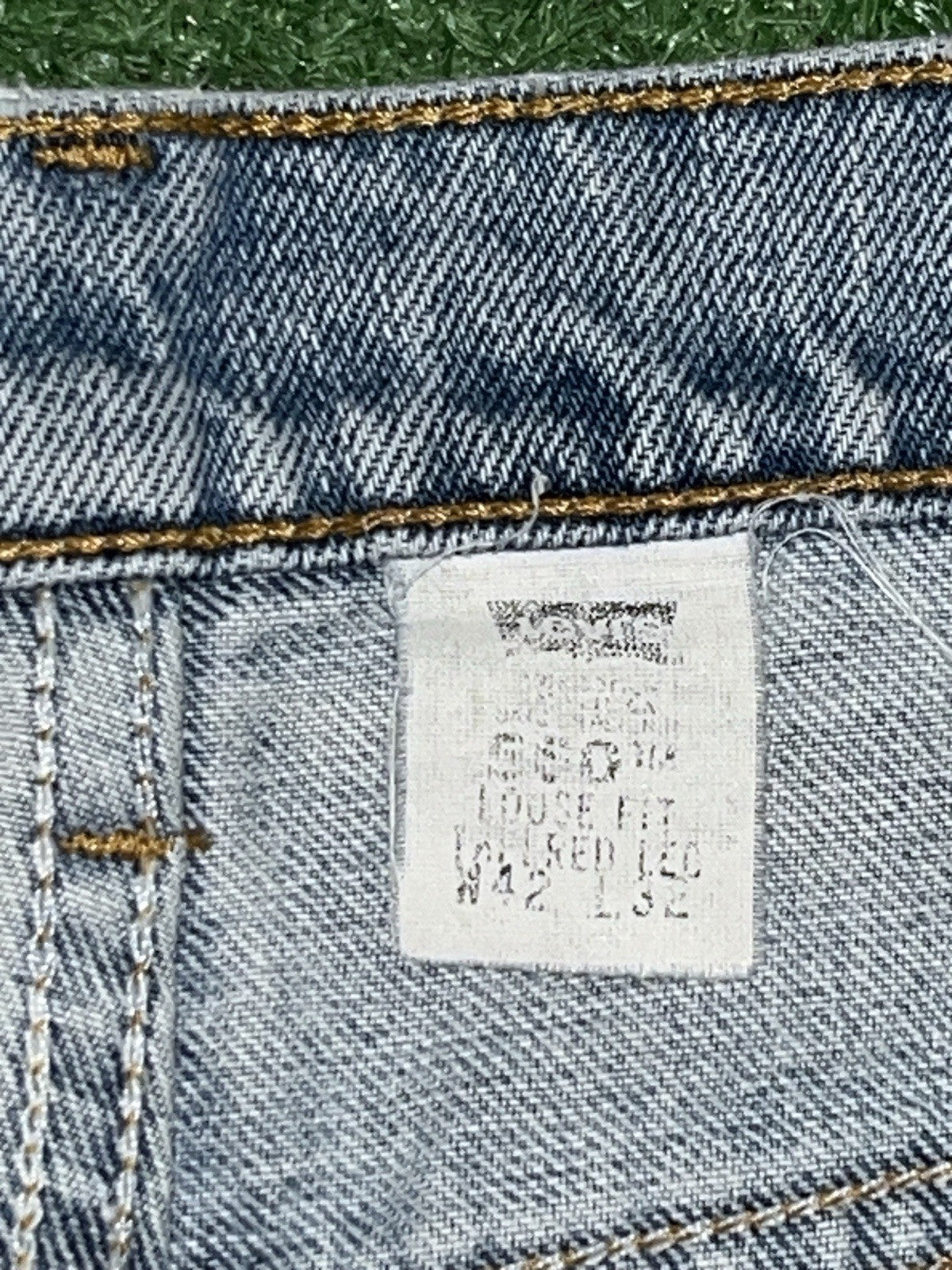 Custom Levi 560 Rhinestone Shorts Jorts Summer Casual Denim Loose Fit Sz 42