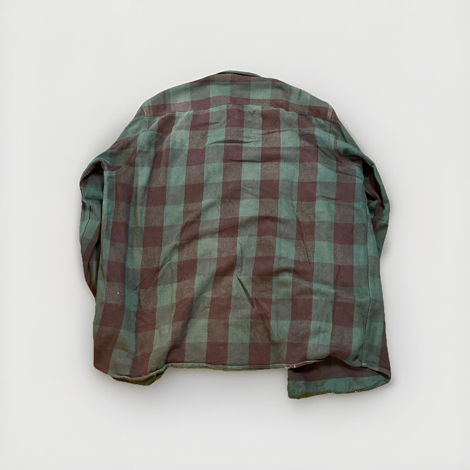 Vintage Field And Stream Heavy Flannel Shirt Multicolor Double Pocket 2XLT Green
