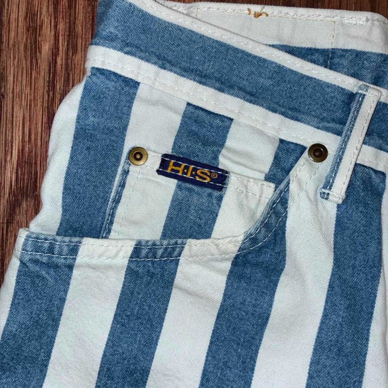 Vintage HIS Striped Denim Shorts