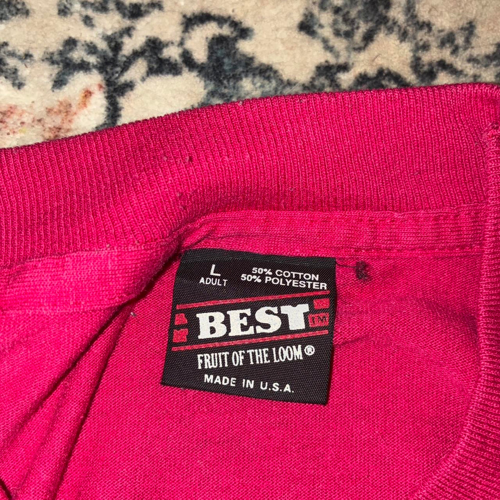 Fruit of the Loom Men's Pink and Red T-shirt
