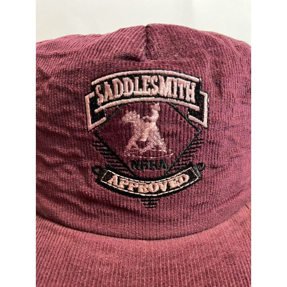 Vintage Saddlesmith Outfitters Approved Corduroy Snapback Hat