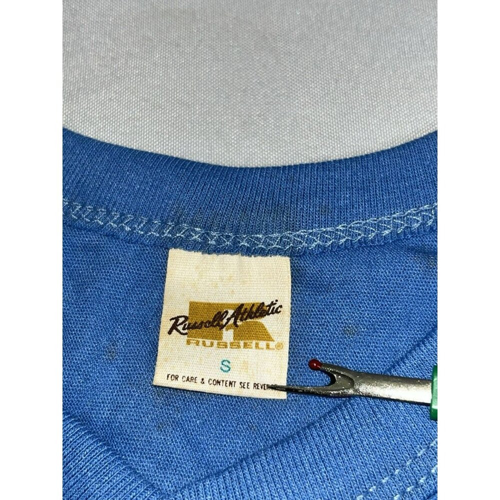 Vintage 70s Russell Athletic Navy Football T-Shirt