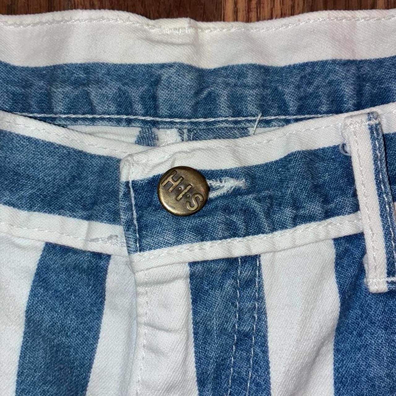Vintage HIS Striped Denim Shorts