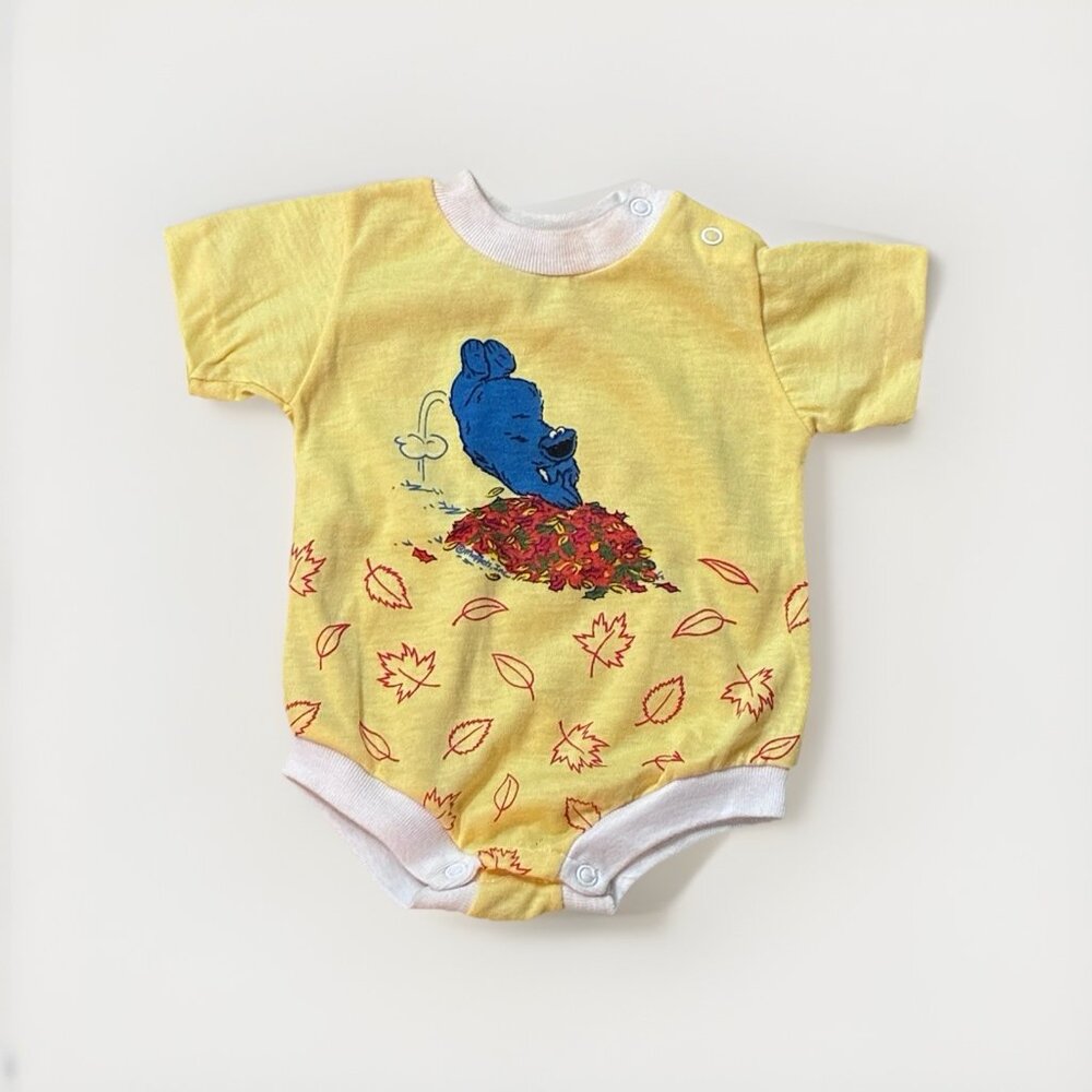 70s Cookie Monster Baby Body Suit