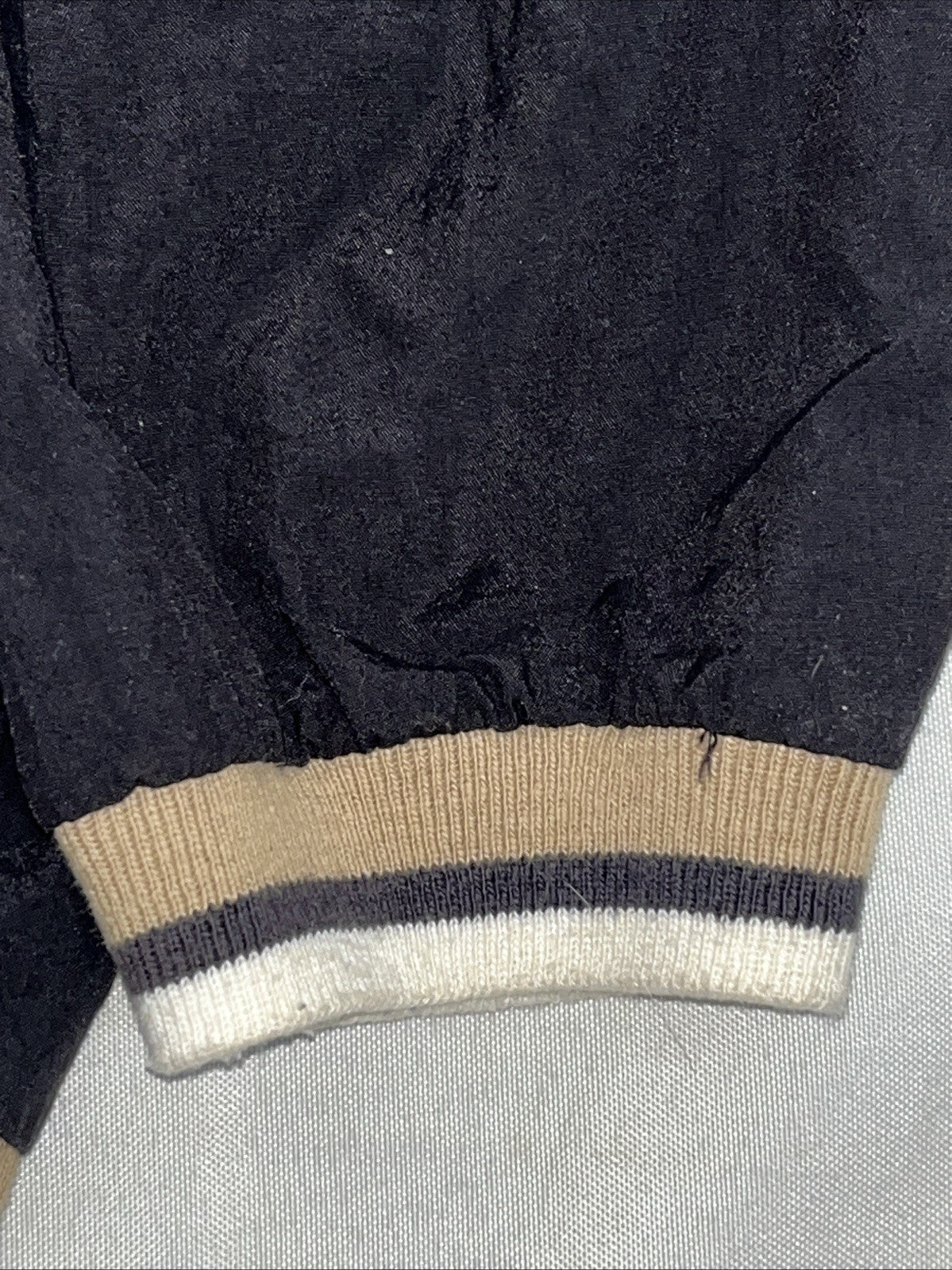 Vintage Lee Pullover Jacket Sz L Black Tan Windbreaker Shirt USA 90s Boxy Fit