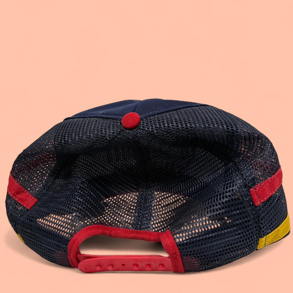 Vintage Navy And Yellow Quaker Trucker Hat