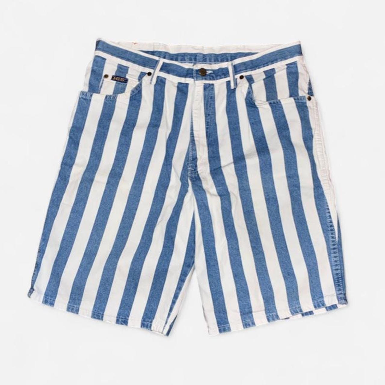 Vintage HIS Striped Denim Shorts
