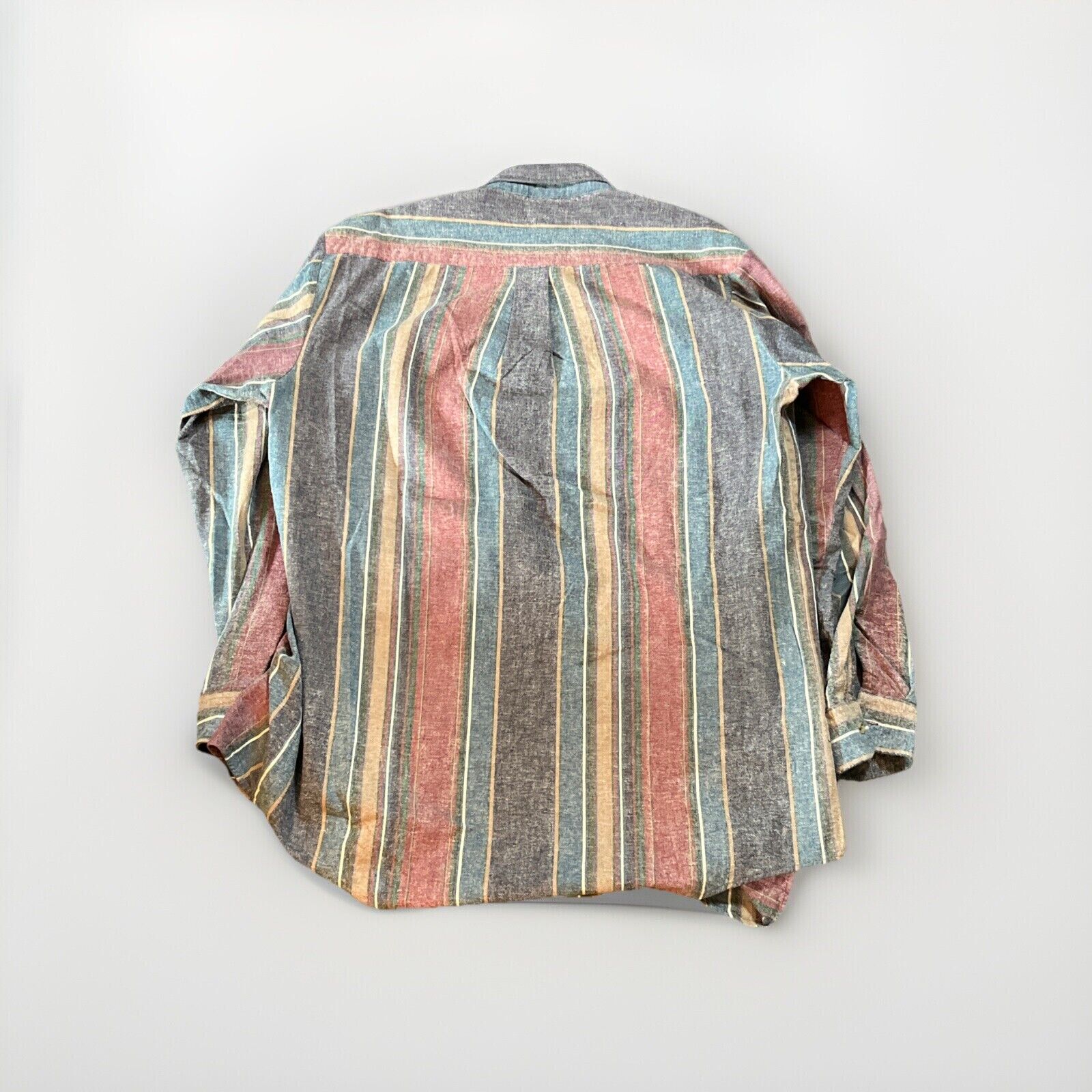 90’s Vintage Saddlebrook Vertical Stripe Western Wear Button Up