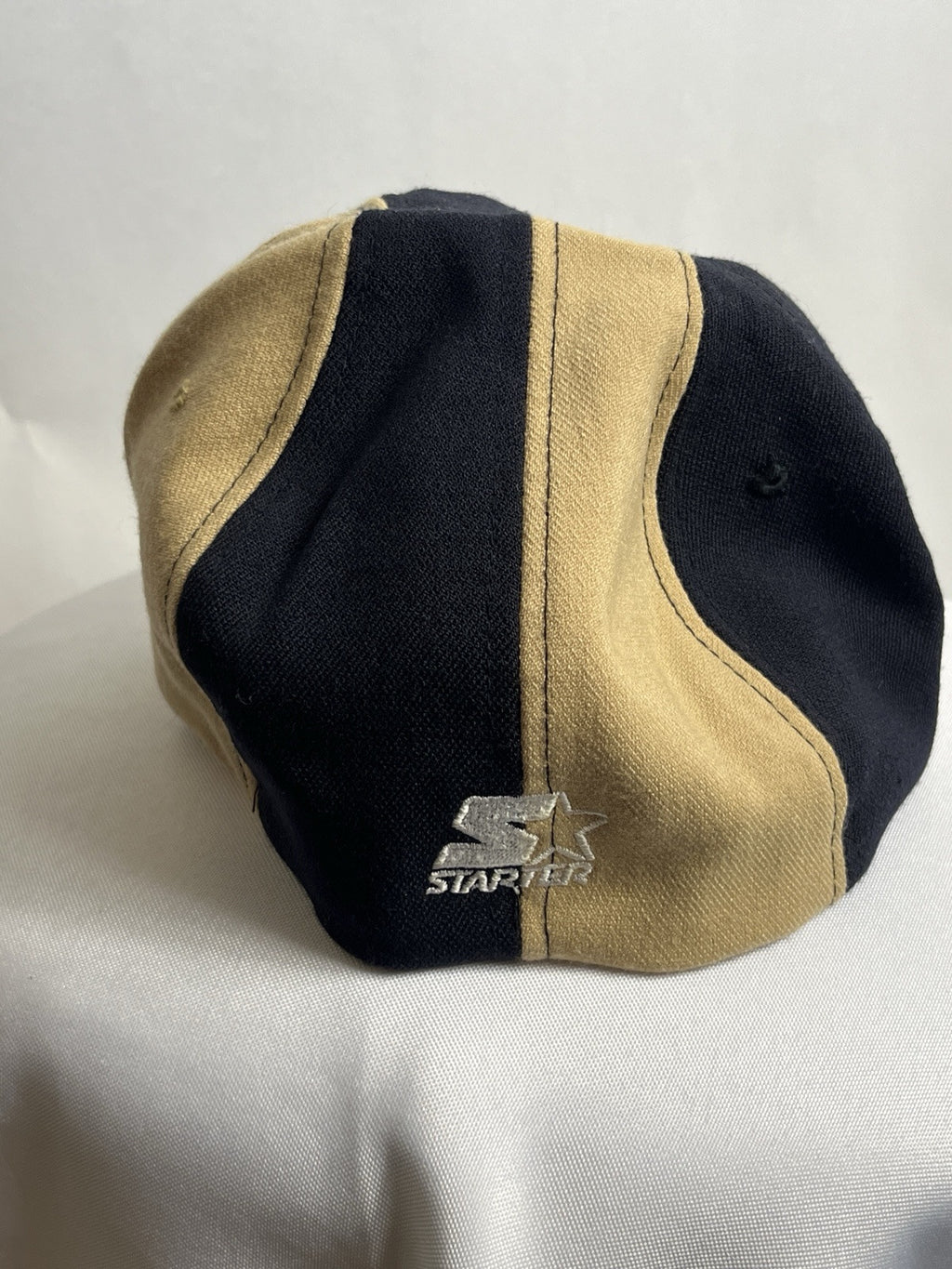 Vintage Notre Dame Starter Fitted Hat Tan Navy