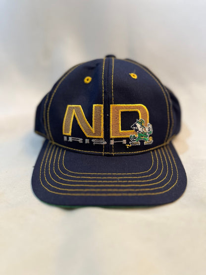 Vintage 90s Notre Dame Annco Snap Back Hat