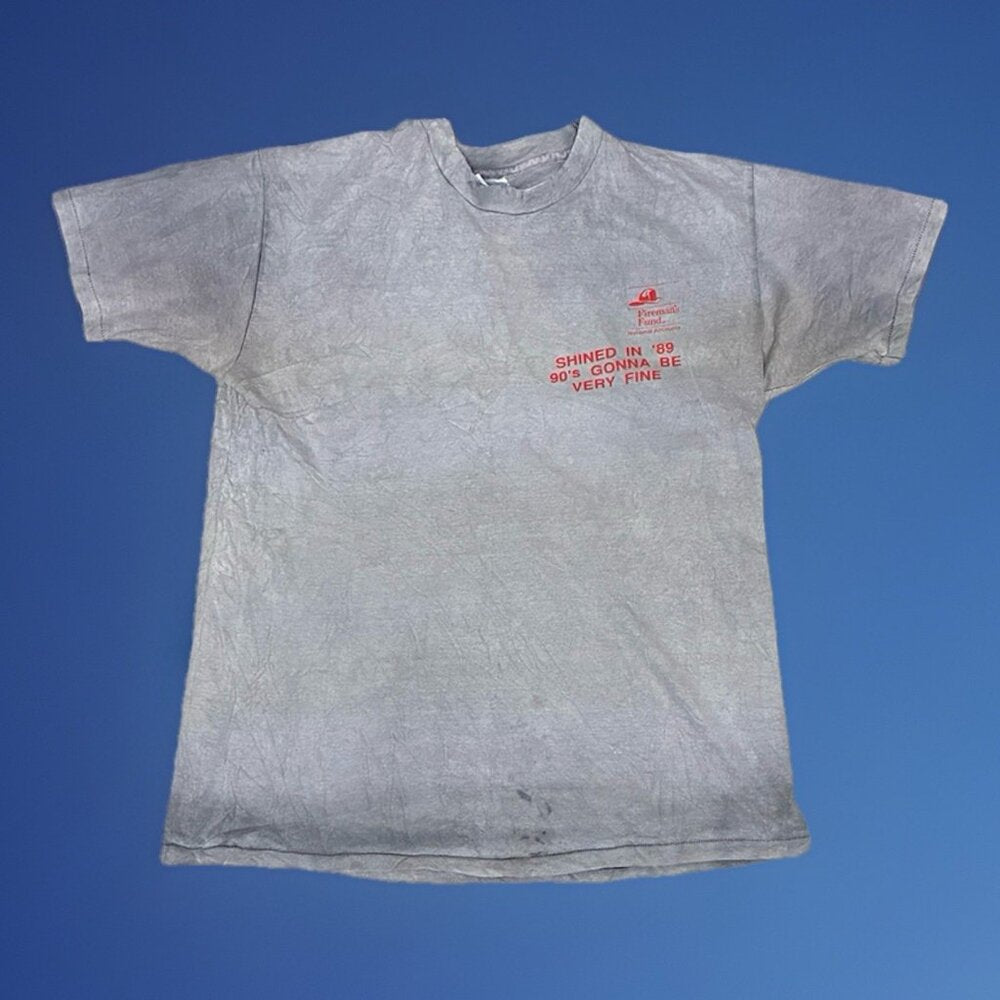 Vintage 80s Hanes Fireman’s Fund T Shirt Faded Sz XL Hanes