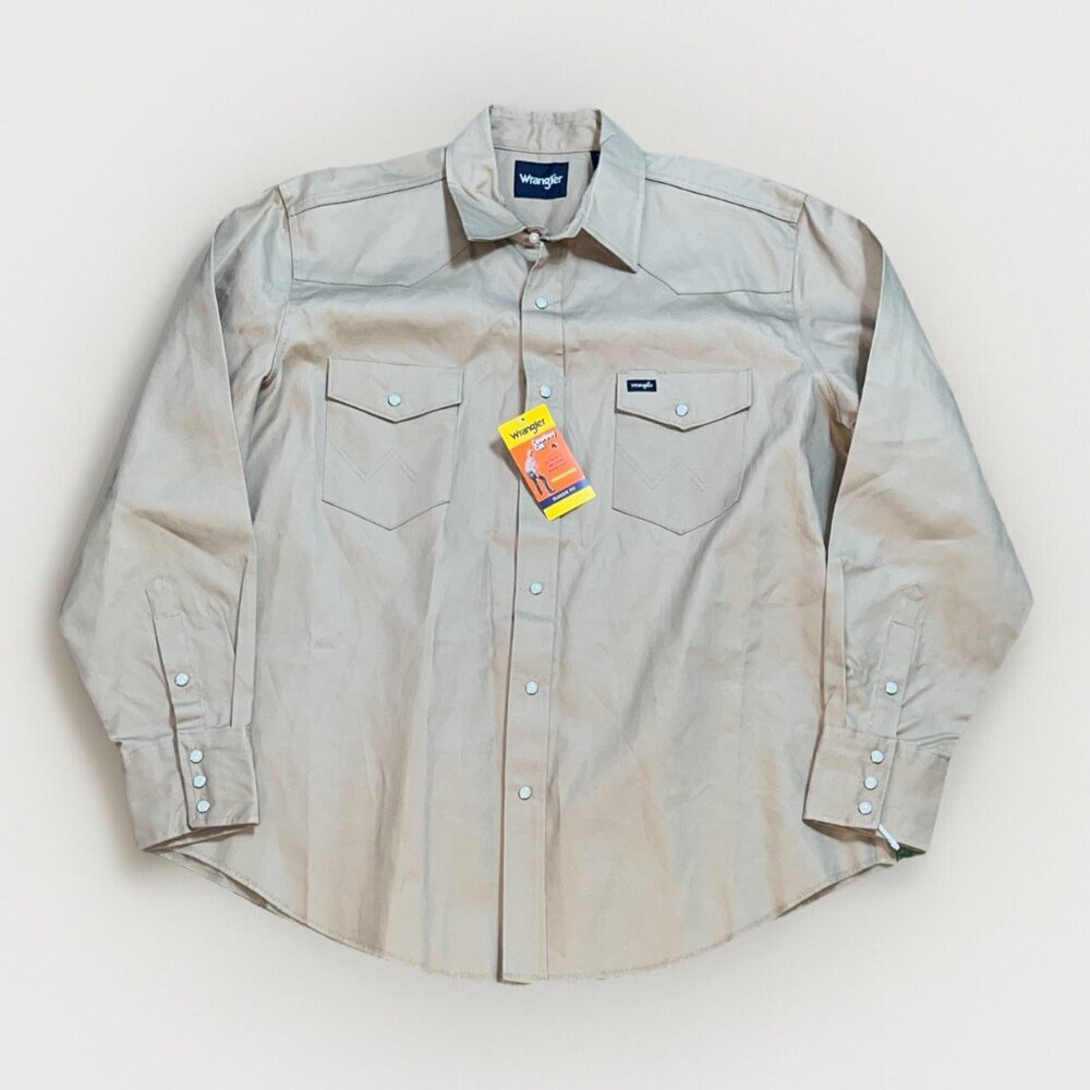 Deadstock Wrangler Cowboy Cut Pearl Snap Button Down Shirt