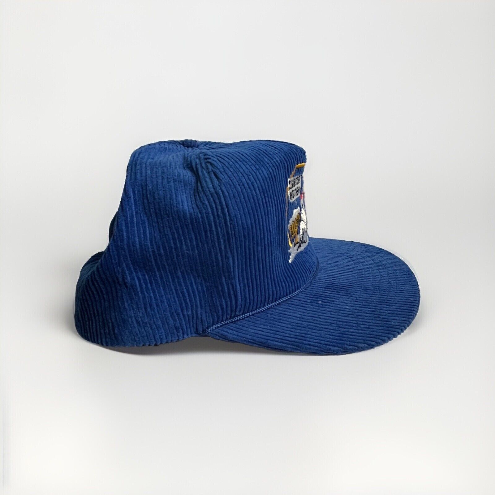 Vintage 90s Alaska Polar Bear Corduroy Snapback Rope Hat