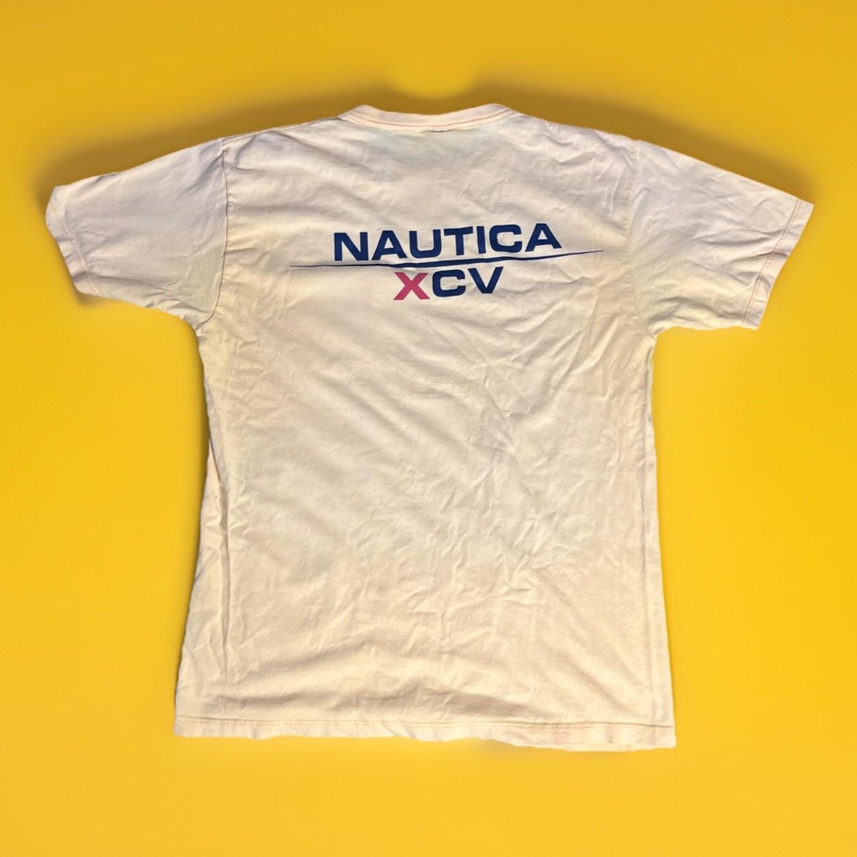 Vintage Nautica Sport Faded Yellow Pocket T Shirt