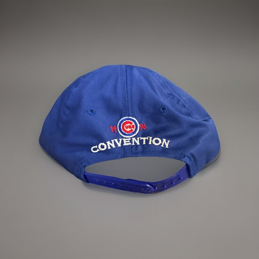 Vintage 90s MLB Chicago Cubs Headmaster Baseball Promo Snapback Hat 1996