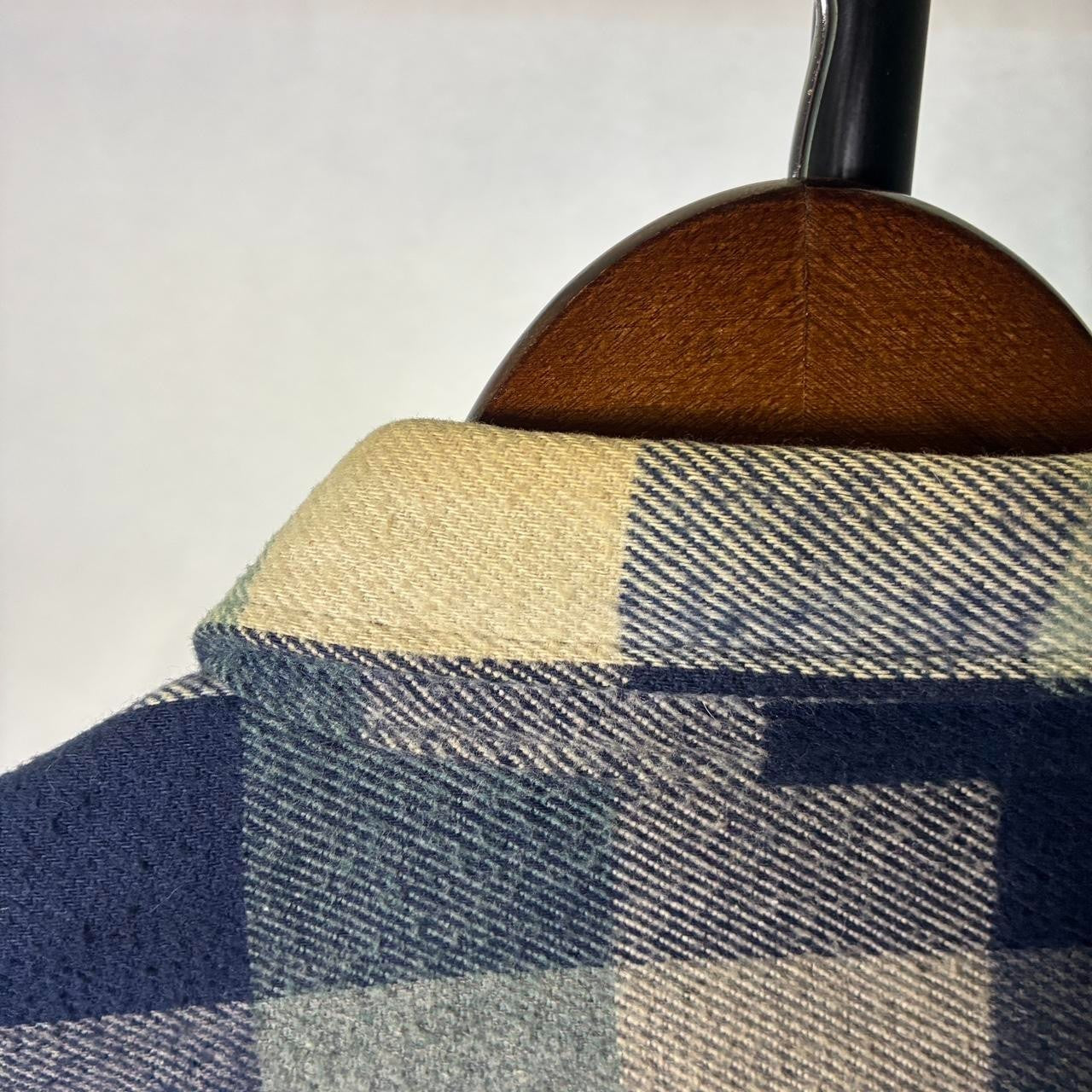 Vintage Blue Plaid Ozark Wilderness Heavy Flannel Shirt Shacket