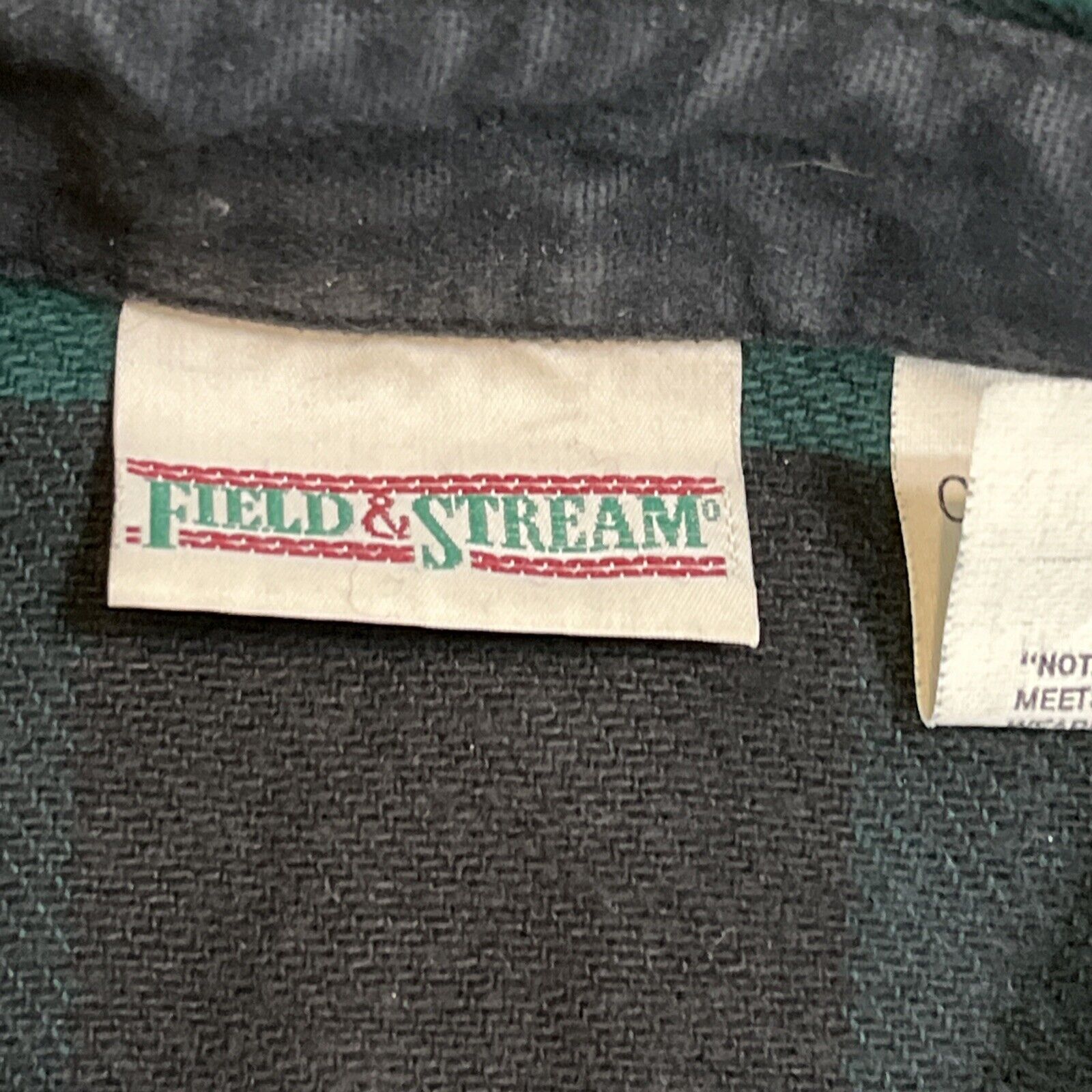 Vintage Field And Stream Heavy Flannel Shirt Multicolor Double Pocket 2XLT Green