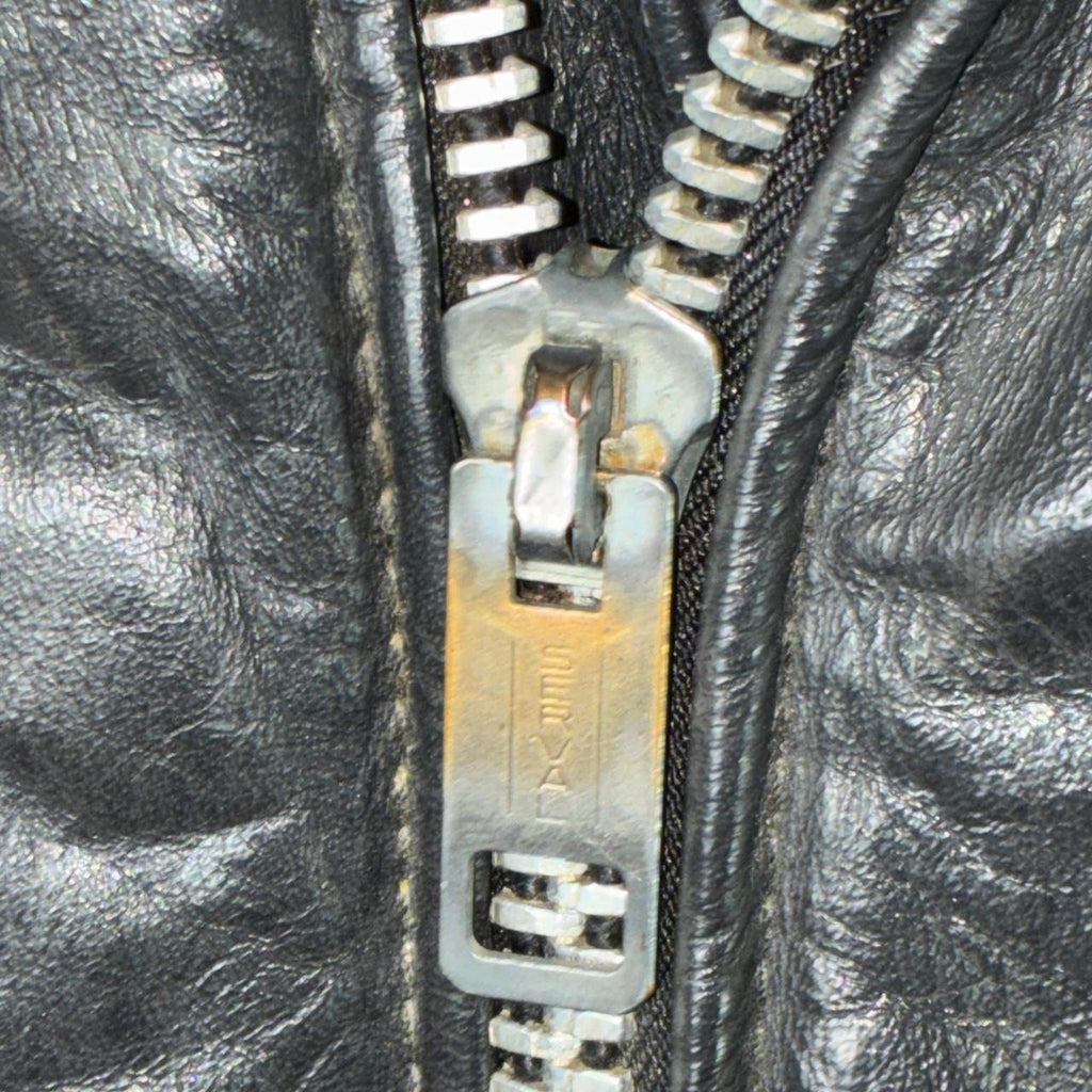 70s Branded Garments Leather Motorcycle Jacket