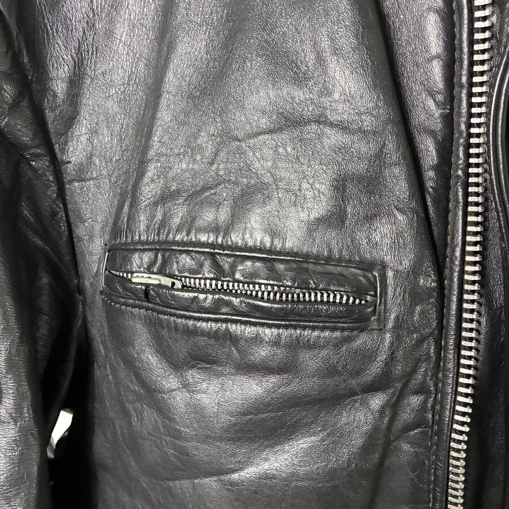 70s Branded Garments Leather Motorcycle Jacket