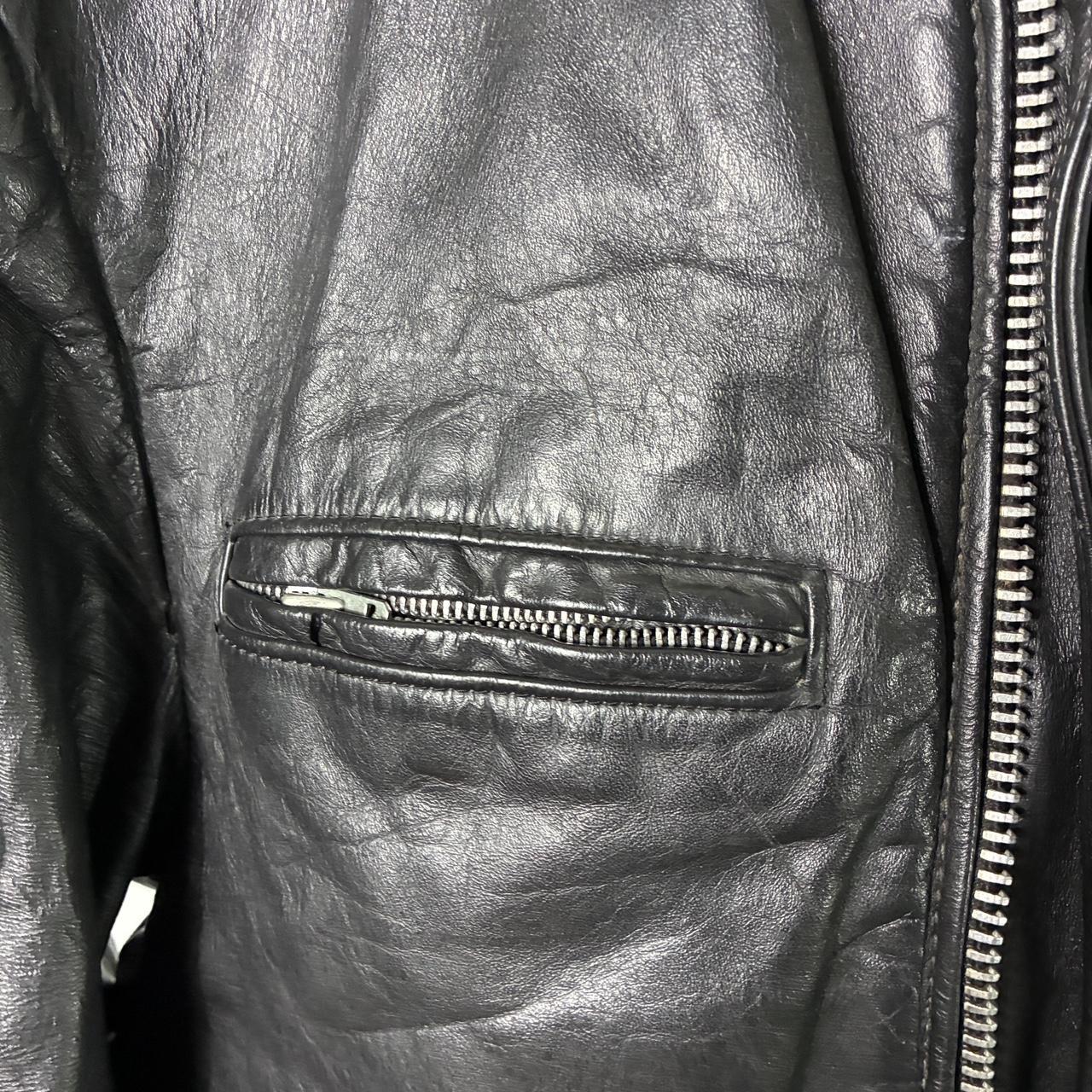 70s Branded Garments Leather Motorcycle Jacket