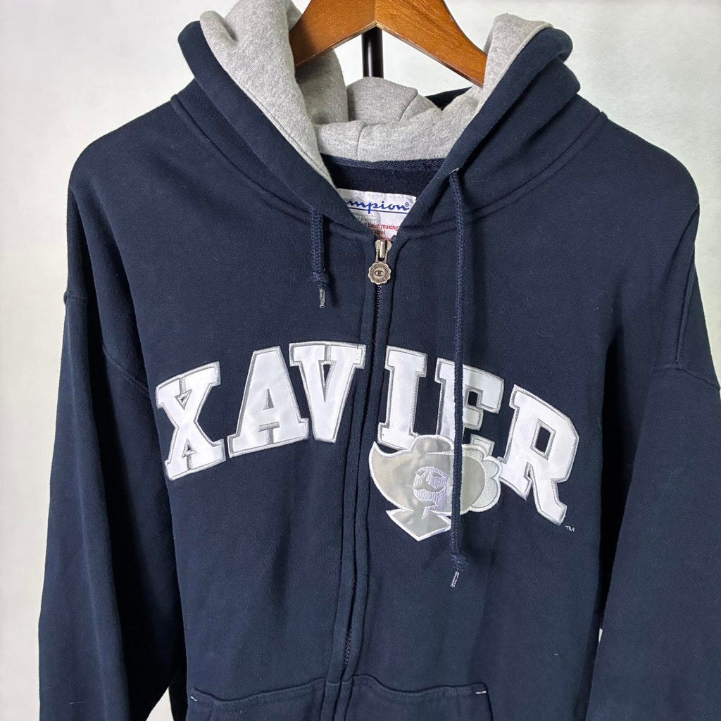 Navy Champion Zip Up Hoodie Xavier