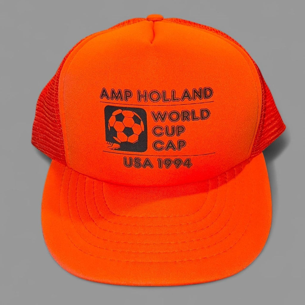 Vintage 1994 Orange Amp Holland World Cup Soccer Trucker Hat Snapback