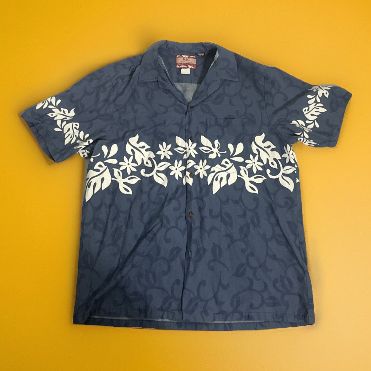 RJC Hawaiian Shirt Surf Boards Men's XL 100% Cotton Made in Hawaii USA