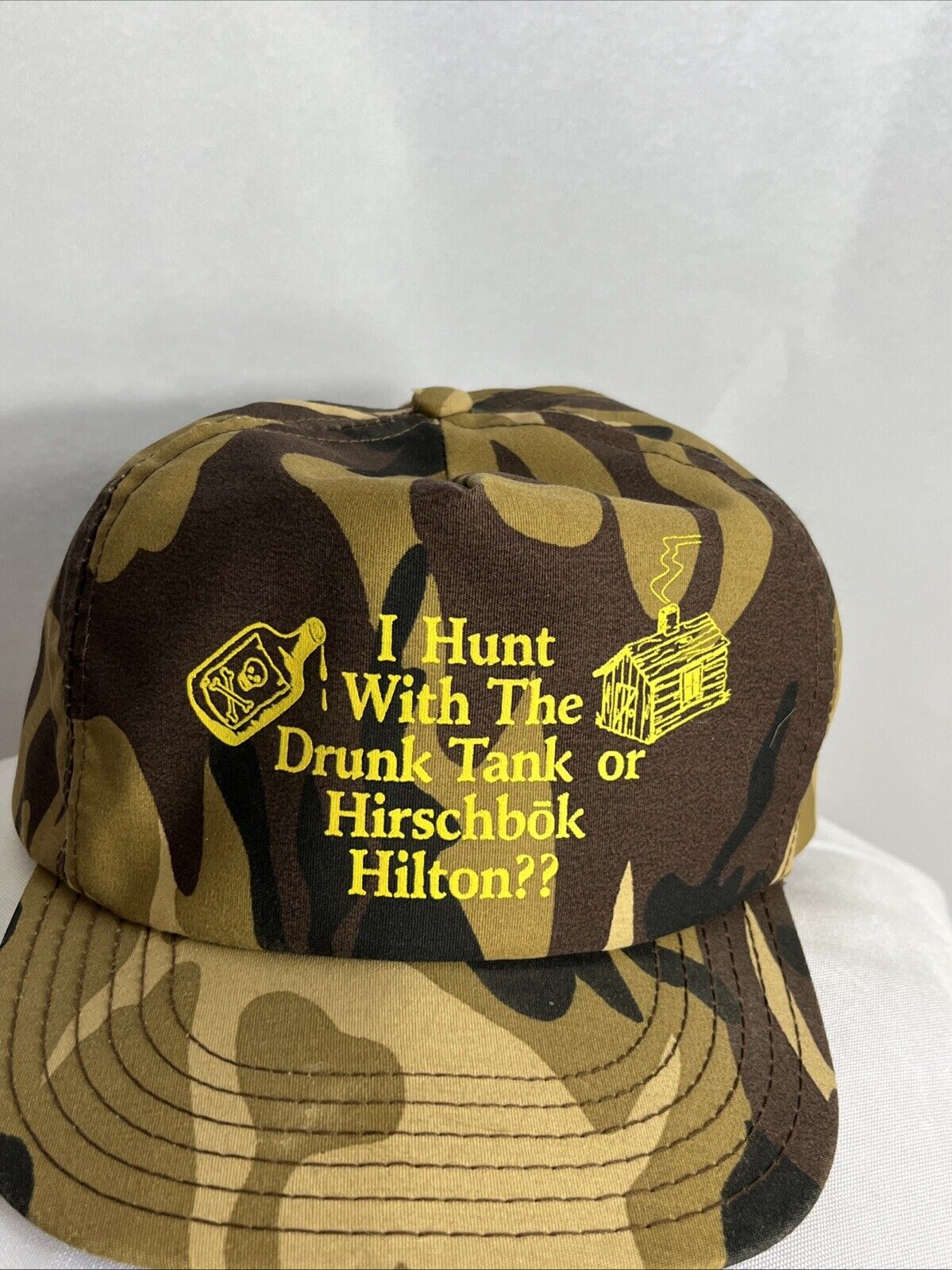 Vintage 80s Woodland Camo Hunting Hat