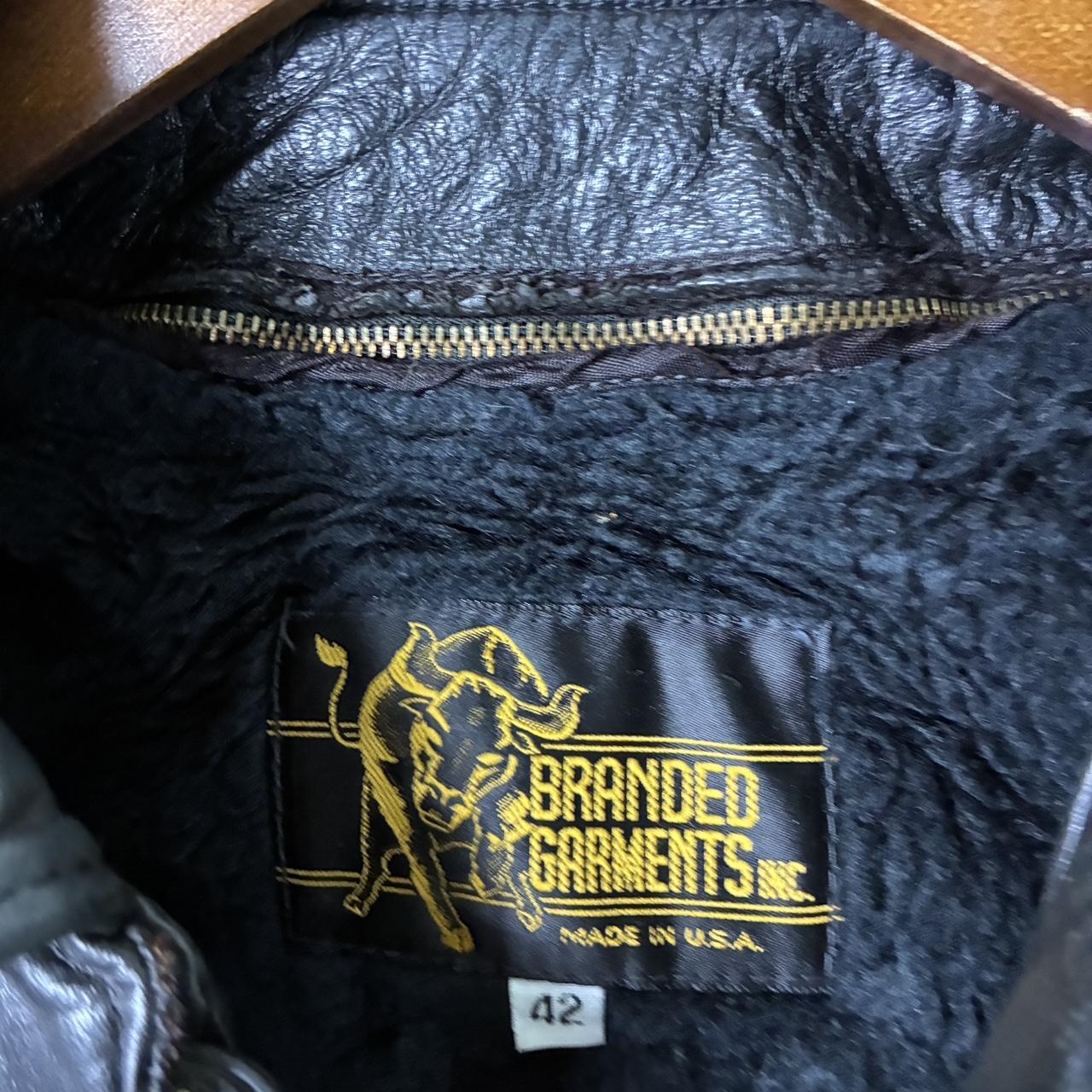 70s Branded Garments Leather Motorcycle Jacket