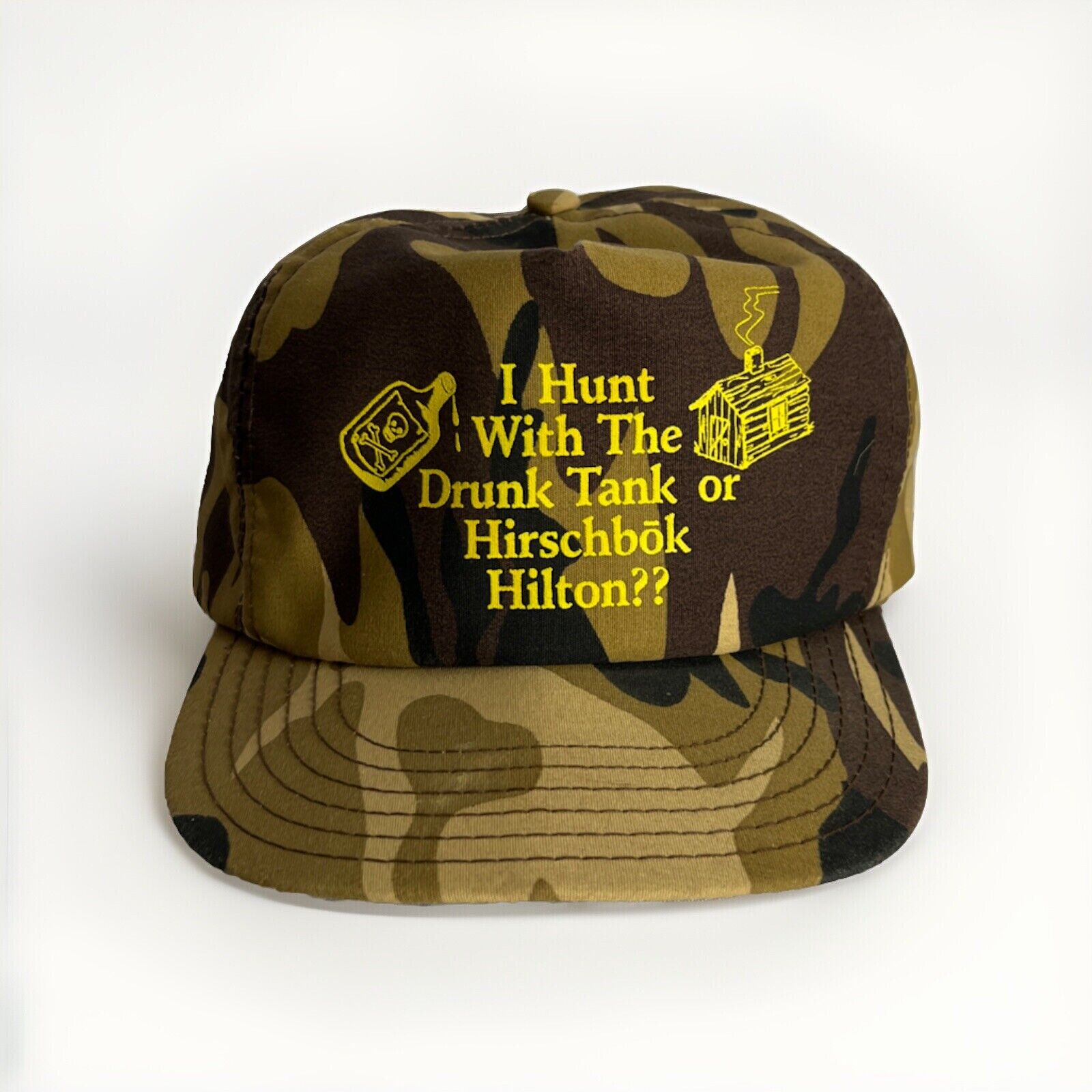 Vintage 80s Woodland Camo Hunting Hat