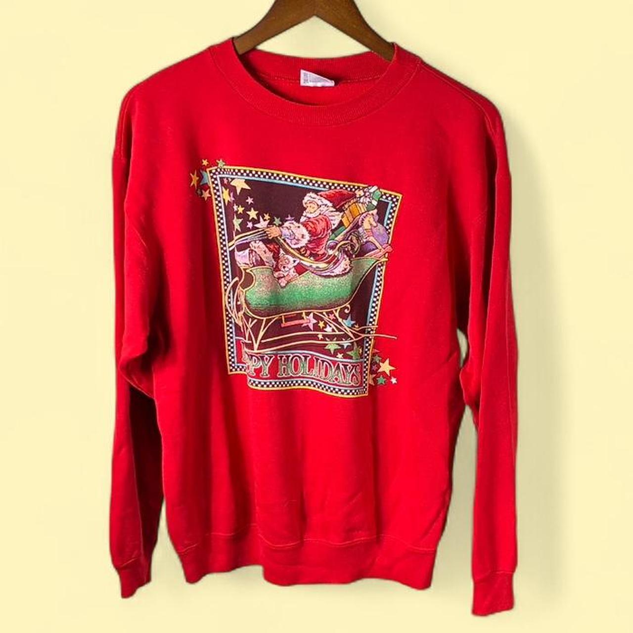 80 S Vintage Red Christmas Crewneck