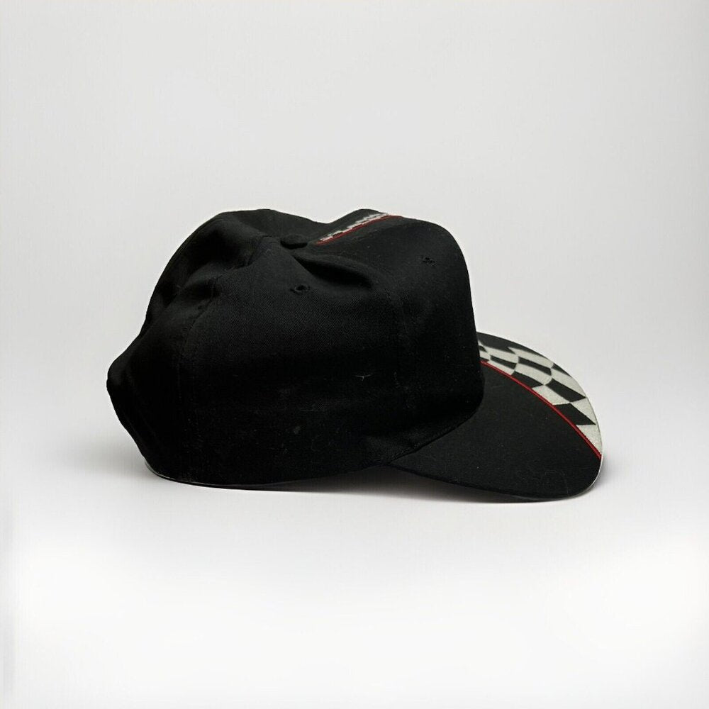 Vintage 90s Checkered Flag Snapback Hat