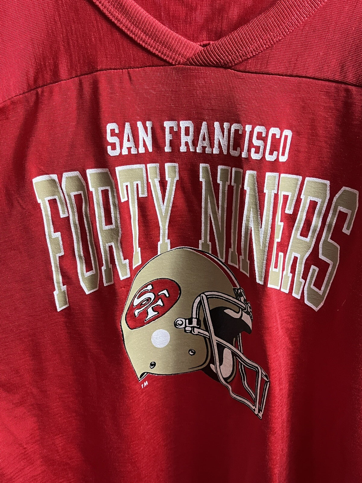 Vintage 80s Champion San Francisco 49ers Jersey Tee Single Stitch Made In USA