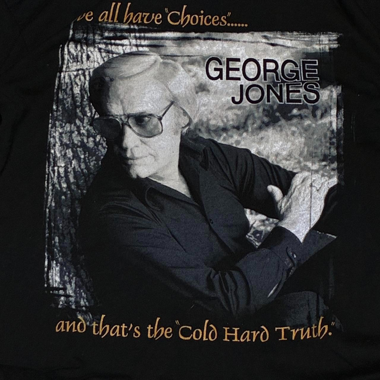 Black Vintage George Jones We All Have Choices Sz L Country Music Tour Tee