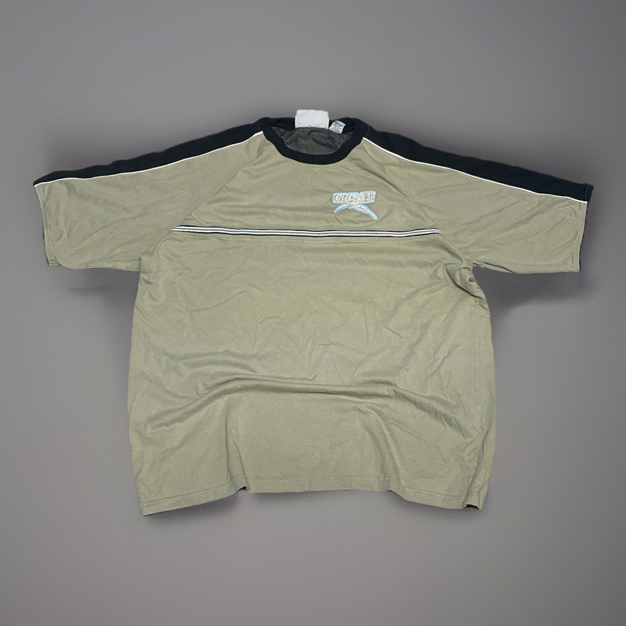 Vintage Y2K Box Office Tan Black Raglan Tee Sz XL