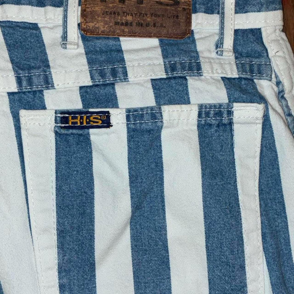 Vintage HIS Striped Denim Shorts