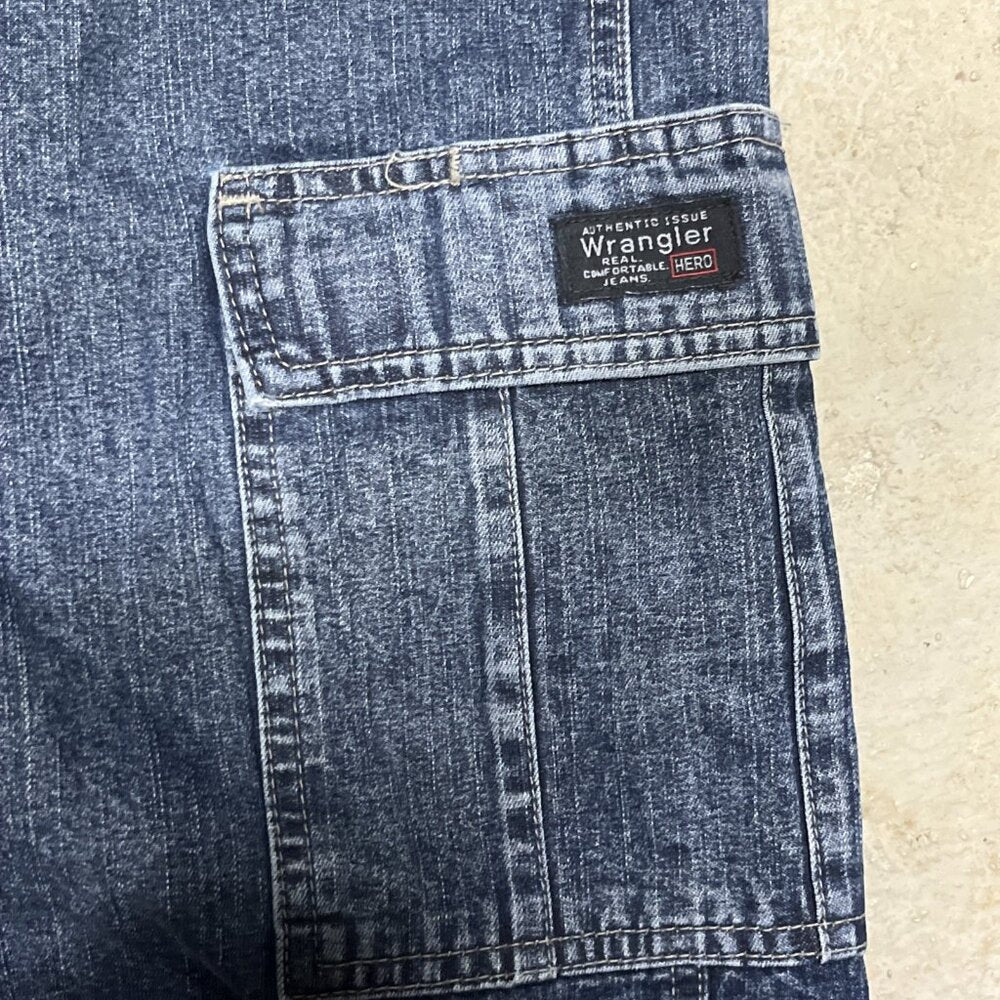Wrangler Originals Men's Carpenter Shorts Blue, 100% Cotton Denim, Size 38