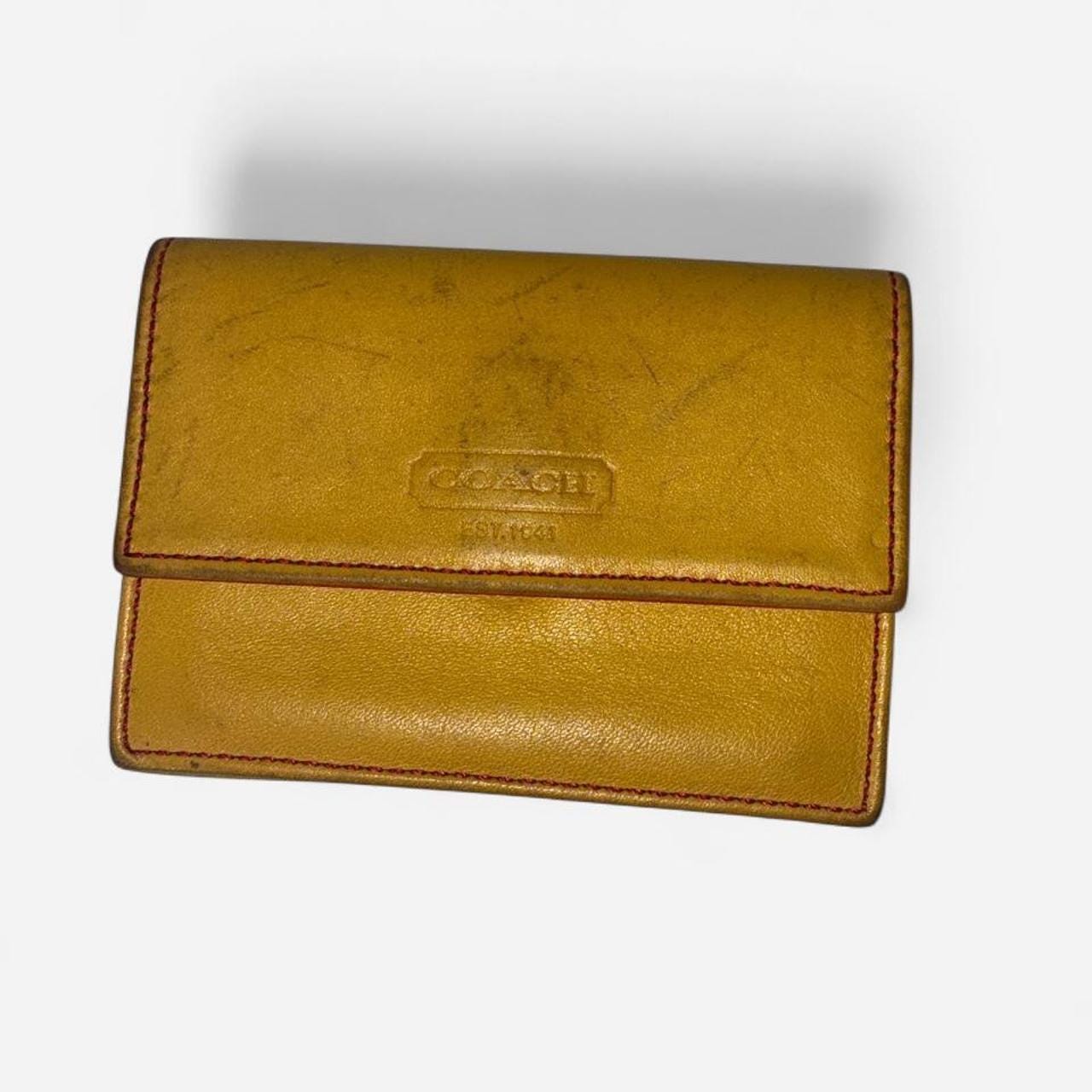 Vintage Coach Women's Yellow Wallet