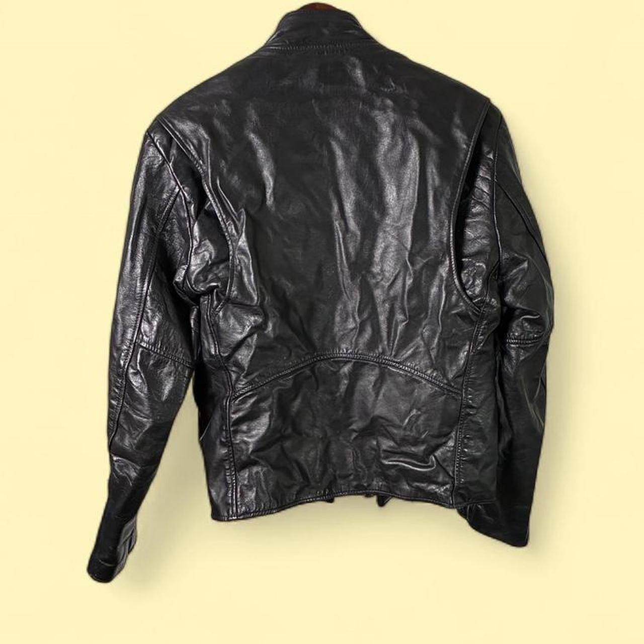 70s Branded Garments Leather Motorcycle Jacket