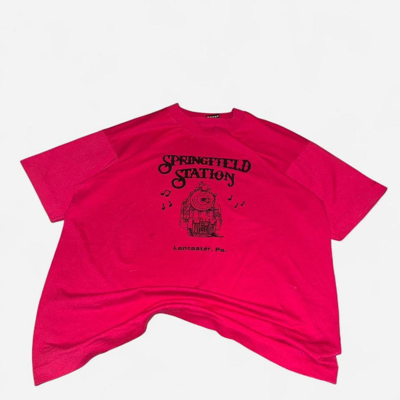Fruit of the Loom Men's Pink and Red T-shirt