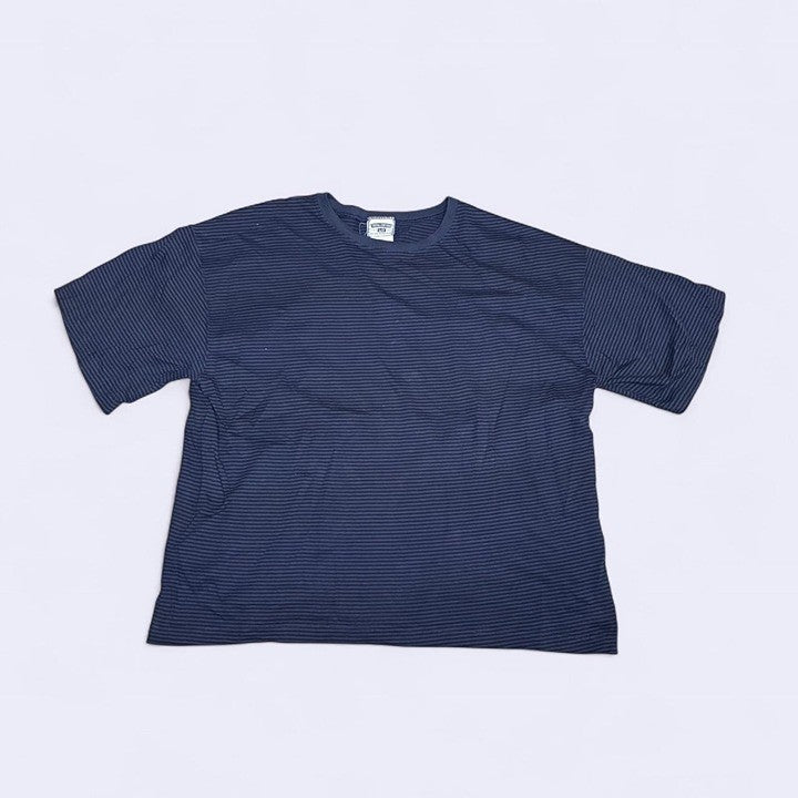 Vintage Lee Total Cotton Striped Blank Boxy Tee
