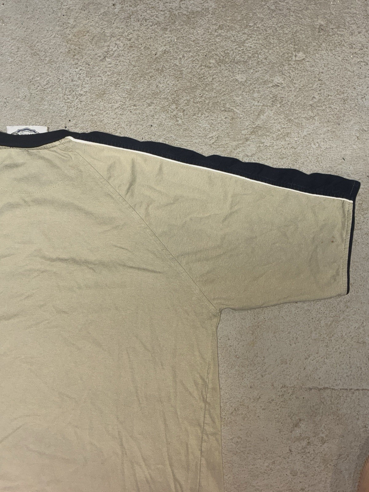 Vintage Y2K Box Office Tan Black Raglan Tee Sz XL